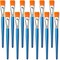 1 inch Flat Paint Brushes for Acrylic Painting,12 Pieces Large Synthetic Paint Brushes Bulk with Wooden Handle for Acrylic, Watercolor, Oil, Crafts, Face Body Art Robin